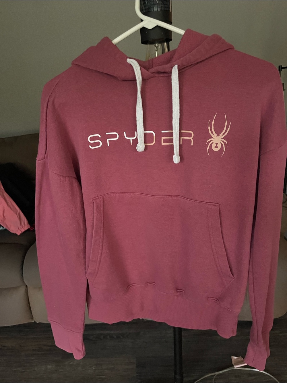 Spyder women’s Maroon Logo Hoodie Sweater